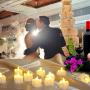 Battery Operated Candles with Timer, Punasi Set of 12 LED Flameless Candles Realistic Electronic Tea Lights with Fake Candle Wax & Wicks for Home Room Party Festival Decor - Warm White