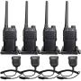 Retevis RT47 Walkie Talkies for Adults, IP67 Waterproof Two Way Radios Long Range, Rechargeable 2 Way Radios with Speaker Mic (4 Pack)