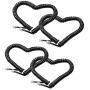 4 Pack Phone Cord Landline 8Ft Uncoiled/1.4Ft Coiled Landline Telephone Handset Cord Line Cable RJ9 4P4C Telephone Accessory Black