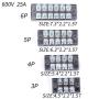 8 Pack (4 Sets) 15A, 3 4 5 6 Positions Dual Row 600V 15A Screw Terminal Strip Blocks with Cover + 400V 15A 3 4 5 6 Positions Pre-Insulated Terminals Barrier Strips