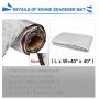 uxcell 236mil 10.76sqft Car Engine Floor Cargo Area Sound Deadener Heat Insulation Dampening Mat 40''x40''