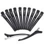 12Pcs Traceless Duckbill Clips for Hair Extensions, Professional Barber Plastic Hair Clips Clamp with Silicone Band Salon Styling Hair Claw Grip Non-slip Hairpins Barrettes for Women Girls 12Pcs Traceless Duckbill Clips for Hair Extensions, Professional Barber Plastic Hair Clips Clamp with Silicone Band Salon Styling Hair Claw Grip Non-slip Hairpins Barrettes for Women Girls