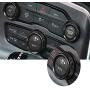 Challenger/Charger Control Knob Covers，Custom Fit Volume AC Radio Switch Button Decal Trim Rings Set of 3 - Compatible with Dodge Challenger/Charger (2015-UP) - Black
