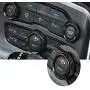 Challenger/Charger Control Knob Covers，Custom Fit Volume AC Radio Switch Button Decal Trim Rings Set of 3 - Compatible with Dodge Challenger/Charger (2015-UP) - Black