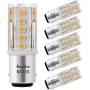 Bayshe 3W 12V BA15S S8 SC Bayonet Single Contact Base 1156 1141 LED Light Bulb 2700K Warm White,Low Voltage AC/DC 12volt Landscape Path Deck RV Camper Marine Boat Trailer Lighting-Pack of 5