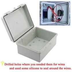 Sunnyglade ABS Plastic Dustproof Waterproof IP65 Junction Box Universal Durable Electrical Project Enclosure With Lock (3.9''x5.9''x2.8'')