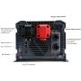 3000W Power Inverter Charger Pure Sine Wave Converter with AC Charger DC 12V in to AC 110V Out for Home Car RV Off-Grid Solar System