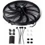 16 Inch Electric Radiator Cooling Fan Mounting Kit & 175-185 Degree Thermostat Relay Switch Kit Black 16 Inch Electric Radiator Cooling Fan Mounting Kit & 175-185 Degree Thermostat Relay Switch Kit Black