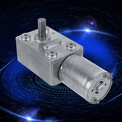 12V DC 2-100RPM Metal Gear Motor High Torque Turbine Turbo Worm Geared Reduction Electric Motor Worm Reducer