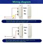 2X Magnetic Reed Switch Normally Open Closed NC NO Door Alarm Window Security/Magnetic Door Switch/Magnetic Contact Switch/Reed Switch,to DC 5V 12V 24V Light (Black)