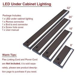 LED Under Cabinet Lighting Fixture, Hardwired or Plug in, Warm White (2700K), 8 inch, 5.3W, 265lm, Linkable, On/Off Switch Included, ETL & Energy Star Listed, 120V, Bronze Finished, T4S-08-BZ-927