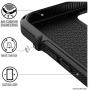 Vibe Series Case Designed for iPhone 12 Pro Max, Patented Rotating Mute Switch, 10ft Drop Proof, Compatible with MagSafe, Crux Accessories Attachment System, by Catalyst - Stealth Black