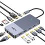 USB C Docking Station,MCY 12-in-1 Triple Display Docking Station Dual Monitor USB C Hub Displayport with Dual HDMI,100W PD, Ethernet, Card Reader Compatible with MacBook Pro, XPS 13, Usb c Dock