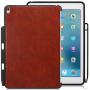 KHOMO - Apple iPad Pro 10.5 Inch & iPad Air 3 2019 Brown PU Leather Case With Pen Holder - Companion Cover - Perfect match for Apple Smart keyboard and Cover