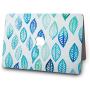 KECC Laptop Case Compatible with Old MacBook Pro 13'' Retina (-2015) Plastic Case Hard Shell Cover A1502 / A1425 (Leaf - Green Blue)