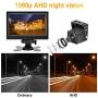 Podofo Backup Camera Kit, HD 1080P 7  Monitor Display Reversing Rear View Camera for Trucks RVs Trailers Campers, Two Video Channels Color Night Vision, Built-in DVR IP68 Waterproof