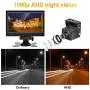 Car Backup Camera System Rearview Mirror with DVR Function 1080P HD 7 Inch Monitor Waterproof Night Vision Rear Veiw Camera for Truck Trailer Heavy Box RV Camper Bus 12V-36V