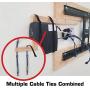 Reusable Cable Ties 1/2'' x 4'' for Cable Management and Organizing Cords - 30 Pack (Black)