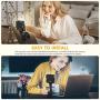 Video Conference Lighting Kit, Laptop Light Webcam Lighting with Suction Cup, Zoom Camera Light for Photography, Zoom Meeting, Remote Working, Streaming and Selfie, Vlogging (Dimmable & Rechargeable)