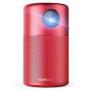 Nebula Capsule, by Anker, Smart Wi-Fi Mini Projector, Red, 100 ANSI Lumen Portable Projector, 360° Speaker, Movie Projector, 100 Inch Picture, 4-Hour Video Playtime, Outdoor Projector—Watch Anywhere