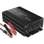 MoKo Power Inverter 1000 Watt Continuous/2000 Watt Peak, DC 12V to 110V AC Car Power Inverter with 3 AC Outlets,LED Indicator,Built-in Cooling Fan,4 Fuses(30A) - Black