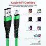 Short iPhone Charger Cable 6 inch for [Apple MFi Certified],(2 Pack) CyvenSmart Lightning Cable Fast Charging Cord for iPhone 11/11 Pro/11 Pro Max/XS/XS Max/XR/X/8/8 Plus/7/7 Plus-Green