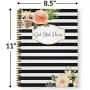 Softcover Classic Floral Get Stuff Done 8.5'' x 11'' Motivational Spiral Notebook/Journal, 120 Checklist Pages, Durable Gloss Laminated Cover, Gold Wire-o Spiral. Made in The USA Softcover Classic Floral Get Stuff Done 8.5'' x 11'' Motivational Spiral Notebook/Journal, 120 Checklist Pages, Durable Gloss Laminated Cover, Gold Wire-o Spiral. Made in The USA