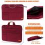 KINGSLONG Laptop Case Sleeve 15 15.6 16 Inch Laptop Bag Lightweight Slim Computer Notebook Ultrabooks Carrying Case Briefcase Cover for Men Women Red