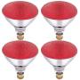 Dysmio Lighting 100 Watt BR38 Incandescent Flood Light Bulb Red Light, 4 Pack