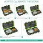 ORIA Digital Pocket Scale, Digital Milligram Pocket Scale 50g/ 0.001g, Jewelry Scale with Tweezers, Calibration Weights, 6 Units, Backlit Display, Auto Off, Tare, Stainless Steel (Battery Included)