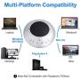 YSX Wireless Speakerphone Microphone, Omni-Directional Computer Microphone Speaker Integrated, 360° Audio Pickup - 2.4G Wireless Receiver, Suitable for Around 35 Square Conference Room