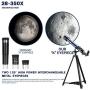 ESSLNB Telescope 28X-350X Telescopes for Adults Kids and Astronomy Beginners 700mm Focal Length Refractor Telescope with Phone Mount and AZ Adjustable Tripod