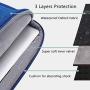 Voova Smart Laptop Sleeve Case Computer Carrying Bag with Attachable Seperate Accessory Pouch, Compatible with 13-13.3 inch MacBook Air / MacBook Pro, 13 XPS / Chromebook / Notebook, Waterproof, Blue