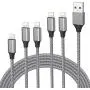 iPhone Charger Cable, MFi Certified 5Pack 1ft/3ft/3ft/5ft/5ft Nylon Braided Lightning Cable for Fast Charging and Syncing Compatible with iPhone 12/11/Pro/X/XS/XR/Max/SE/8/8P/7/7P/6S/6/5 iPad