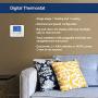 ELECTECK Digital Thermostat with Large LCD Display, Non-Programmable, Compatible with Single Stage Electrical and Gas/Oil System, Up to 1 Heat/1 Cool, White ELECTECK Digital Thermostat with Large LCD Display, Non-Programmable, Compatible with Single Stage Electrical and Gas/Oil System, Up to 1 Heat/1 Cool, White