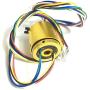 Taidacent Through Bore Electrical Slip Ring Rotary Electrical Contact 6/12/18/24 Wire Rotate Conductive Energization Collector Ring Brushes Hollow Shaft (6 Wires Inner Hole 7mm Outer Diameter 33mm)