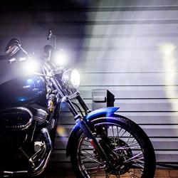 Eagle Lights Generation II 2 inch Front LED Turn Signals with White Running Lights for Harley Davidson Motorcycles 1157 Bullet style turn signals (with Smoke Lenses)