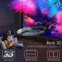 Mini Projector Portable 3D DLP-Link Smart Video for iOS/Android Phone Wireless Screen Sharing Support 4K 400 Ansi Lumens Android OS Powerful Speakers Dual WiFi Bluetooth HDMI Keystone Correction