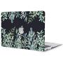 iDonzon Case for MacBook Pro 13 inch A2338 A2289 A2251, 2020 Release, Matte Black Hard Cover & Transparent Keyboard Cover & Screen Protector Compatible with Mac Pro 13.3 with Touch ID - Green Plants