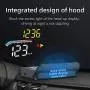 ACECAR Head-up Display,Upgrade Car HUD 3.5’’ Dual Mode OBD2/GPS Windshield Projector with Speed,Digital Clock,Overspeed Warning,Mileage Measurement,Water Temperature,Direction,for All Vehicles