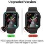 pzoz Compatible for Apple Watch Series 6/5 /4 /SE 44mm Case with Screen Protector Accessories Slim Guard Thin Bumper Full Coverage Matte Hard Cover Defense Edge for Women Men GPS iWatch (Black)