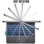 Touchpad Keyboard for iPad Air 4 (10.9-inch), 7 Color Backlit, 360° Rotatable, Slim Folio Cover, Apple Pencil Holder, Trackpad Keyboard for iPad Air (4th Generation) 2020, iPad Pro 11-inch 2020/2018