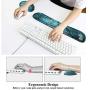 Meffort Inc Gaming Keyboard Wrist Pad & Mouse Wrist Rest Cushion Support Combo Set – Durable Ergonomic Anti Slip Non-Slip Base - Almond Blossoming