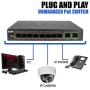BV-Tech 10 Port PoE/PoE+ Switch (8 PoE+ Ports | 2 Gigabit Ethernet Uplink) – 96W – 802.3af/at| POE-SW811