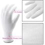 Kmitmuk 12 Pairs Ultra-Thin Polyurethane Coated Gardening and Work Gloves, Plain Nylon Knit Glove, White Polyester/ White PU Coating, Size X-Large
