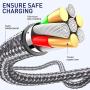 iPhone Charger Cable, MFi Certified 5Pack 1ft/3ft/3ft/5ft/5ft Nylon Braided Lightning Cable for Fast Charging and Syncing Compatible with iPhone 12/11/Pro/X/XS/XR/Max/SE/8/8P/7/7P/6S/6/5 iPad