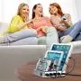 Simicore Charging Station for Multiple Devices, Certified 4 USB Fast Charging Dock, Non-Slip Surface, 5 Short Cables Included, Smart Phones, Tablets, Watch, Other Electronics Organizer, Silver
