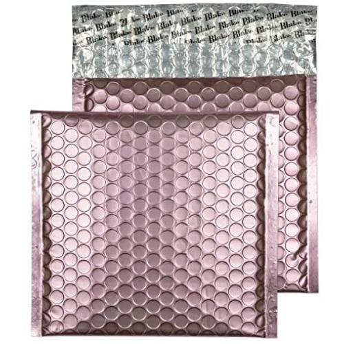Blake Padded Bubble Mailer, 6 1/2 x 6 1/2 Inches, Protective Envelopes, Baby Pink, Peel & Seal (MTBP165-76) - Pack of 100