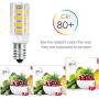 E14 4W LED Light Bulb, 5 Pack, Daylight White 6000K , 40W Incandescent Bulb Equivalent, 400LM 52 LED 2835-SMD Light, Dimmable, AC 110V