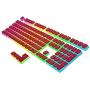 HK Gaming 108 Double Shot PBT Pudding Keycaps Ansi/ISO - OEM Profile Pudding Keyset 60% / 87 TKL / 104/108 MX Switches Backlit (Red)